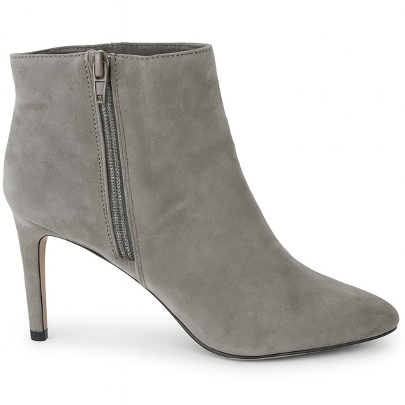 Express Gray Faux Suede Stiletto Booties – Size 8.5 - Picture 2 of 5